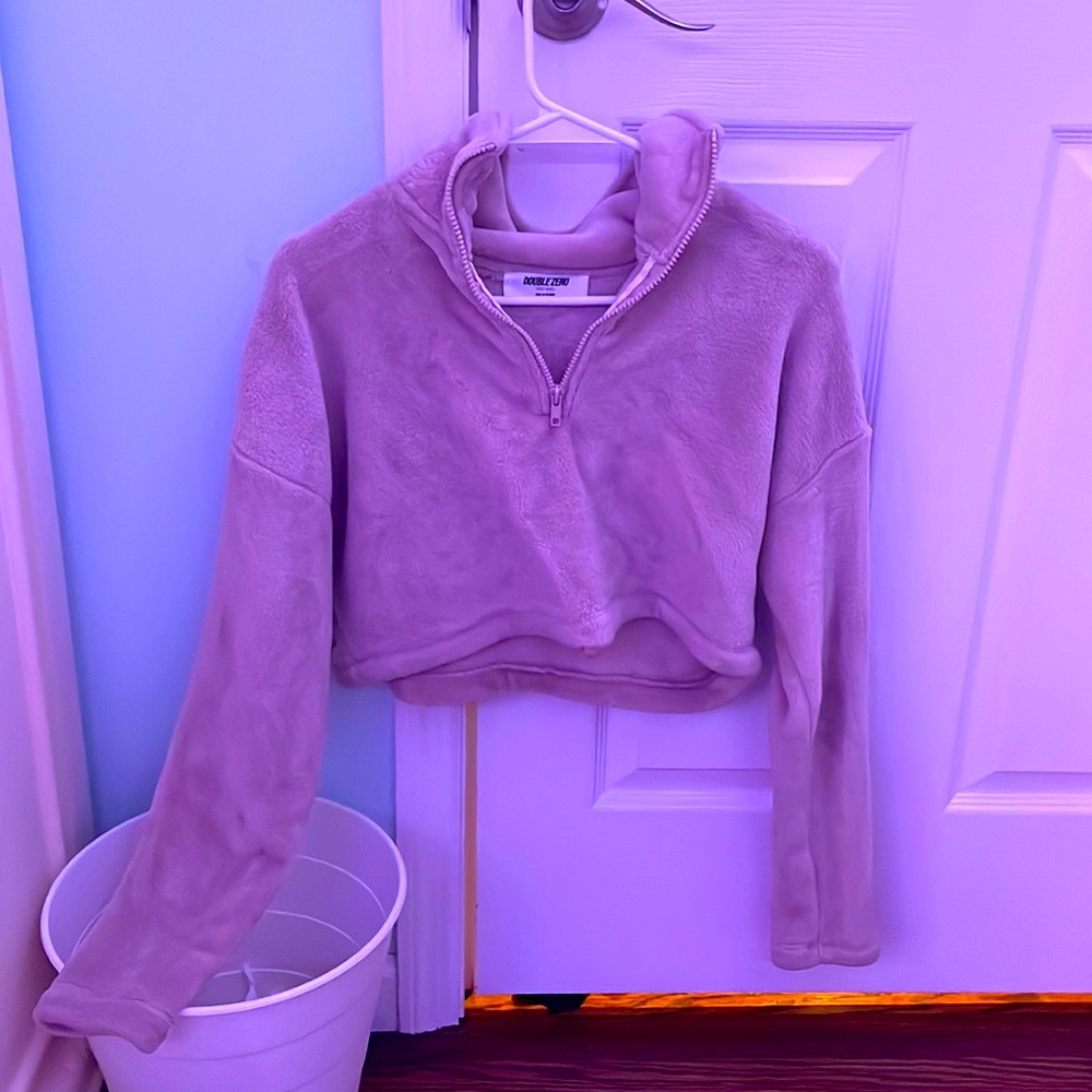 Fleece cropped sweater